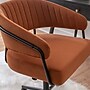 Linon Home Decor Products Prestwick Armless Velvet Swivel Computer and Desk Chair, Caramel (178541CARM01U)~#|#~99AFF1CE-2864-4073-9FB33EDFF1DABCD8_sc7