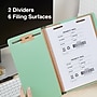 Staples 60% Recycled Pressboard Classification Folder, 2-Dividers, 2.5" Expansion, Letter Size, Light Green, 20/Box~#|#~99B3922F-7051-4526-9EA632C0BD5C4FB4_sc7