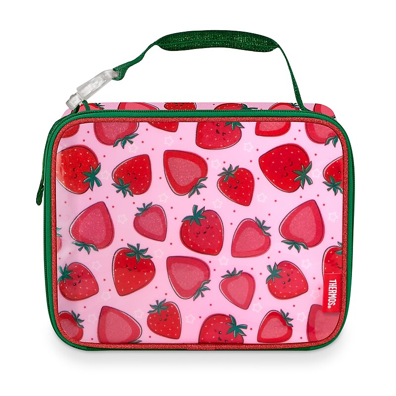 Thermos Kids Strawberry Smiles Insulated Soft Lunch Bag, Red Strawberries (N225017006ST) image 1