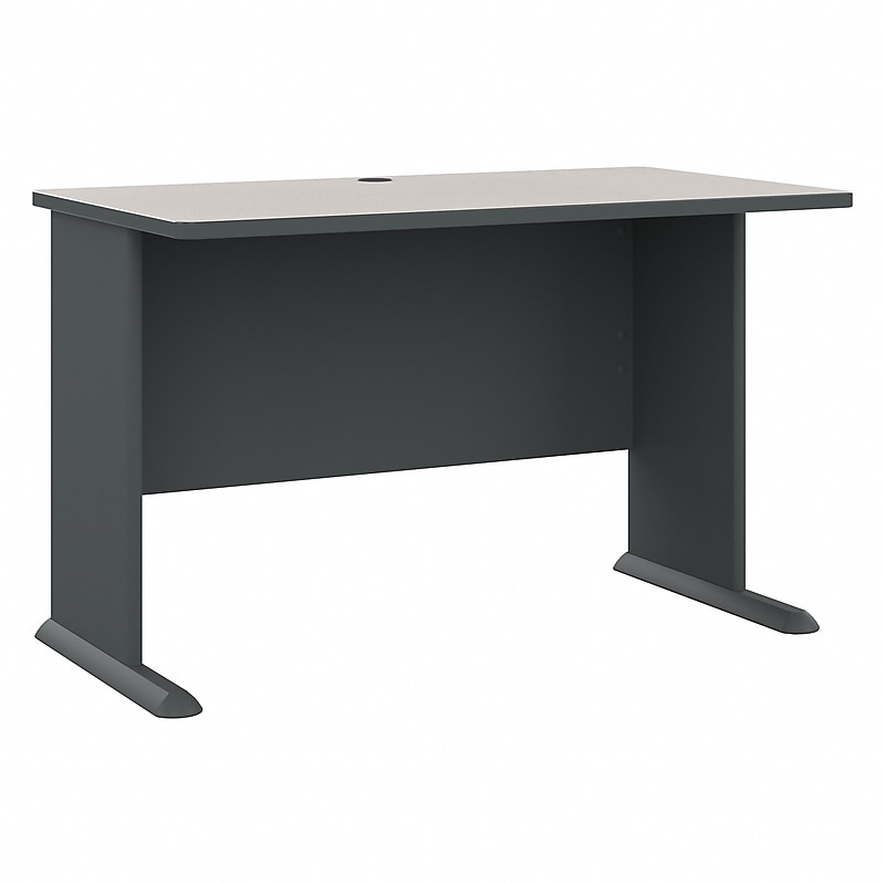 Bush Business Furniture Cubix 48"W Desk, Slate/White Spectrum (WC8448A) image 1