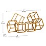 Mind Reader Geometric Cube Metal Book Ends, 6", Gold (BLOCKS2-GLD)~#|#~99B8E30C-6DEF-439E-8B2C0F8CABDBB655_sc7