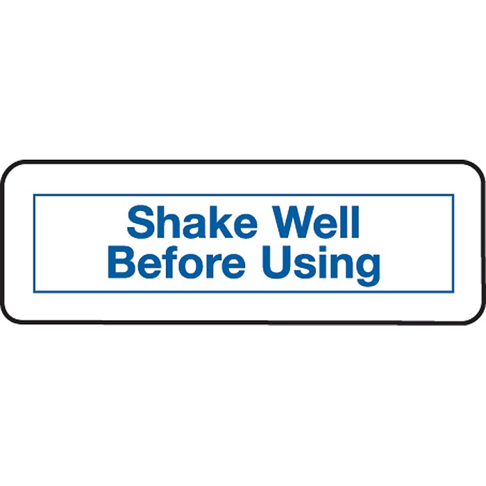 Medication Instruction Labels, Shake Well Before Using