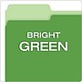 Pendaflex Recycled File Folder, 1/3-Cut Tab, Assorted, Letter Size, Bright Green, 100/Box (4210 1/3 BGR)~#|#~99BC3DC6-412B-4F87-93432DC0A325A30E_sc7