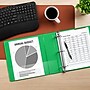 Staples 2" 3-Ring View Binder, D-Ring, Green (ST55433)~#|#~99BD019E-B1E0-4752-872698B483994B77_sc7