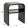 Storied Home Modern Waterfall Edge Mango Wood End Table, Black (EC1719)~#|#~99C34544-BB1F-4A14-A155D85A27DF8DBF_sc7