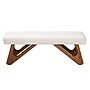 Baxton Studio Rika Fabric Bench, White/Walnut Brown (228-12922-HiT)~#|#~99C6BE76-48A2-4218-A740C9F7B18C327F_sc7