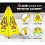 Alpine Industries Wet Floor Cone Sign, 20"H, Yellow, 5/Pack (498-20-5pk)~#|#~99D78339-EA42-40E0-90DC577D064DBB70_sc7