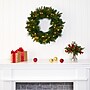 Nearly Natural 24-in Mixed Pine Artificial Christmas Wreath with 35 Clear LED Lights and Pinecones (W1114)~#|#~99D8D2D1-9320-432C-B92C3DFBA0B2ACC1_sc7
