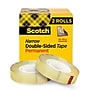 Scotch Permanent Double Sided Tape Refill, 0.5" x 25 yds., 1" Core, Clear, 2/Pack (665-2PK)~#|#~99DE7EA4-D680-4E6E-B267E8378E4DC976_sc7