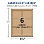 Avery Laser/Inkjet Rectangle Multipurpose Labels, 3" x 3.75", Kraft Brown, 300 Labels/Box ( 94248)~#|#~99DF3017-B170-42C9-ABEC5A73E65EB20B_sc7