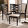 Baxton Studio Lanier Contemporary Fabric Dining Chair, Sand Brown/Espresso, 4/Set (153-9405-HiT)~#|#~99E25F03-4023-4930-A8E806AB278B8BC7_sc7