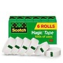 Scotch Magic Invisible Clear Tape Refill, 0.75" x 27.77 yds., 1" Core, Clear, 6 Rolls/Pack (810-K6)~#|#~99E3029F-2B4F-4A8F-AF57251C5E181BBF_sc7