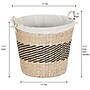 Household Essentials Woven Basket with Handles and Cotton Liner in Handwoven Cattail and Paper Fibers, Natural (HHML-6733)~#|#~99E6A642-EE21-458D-BD8EB96E7FBB50AE_sc7