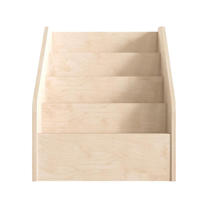 Flash Furniture Bright Beginnings 4-Section Book Display Unit, 19"H x 17.25"W x 17.25"D, Brown (MK-KE24305-GG) image 1
