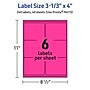 Avery Laser/Inkjet Rectangle Multipurpose Labels, 3-1/3" x 4", Neon Magenta, 240/Pack (94215)~#|#~99EF9562-4C13-4B48-B4E679927E19BFF9_sc7