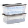 Iris 91 Quart Storage Container with Lid, Plastic, Gray, 4/Pack (500253)~#|#~99F640BF-A445-4A9E-8832D7212908CD6B_sc7