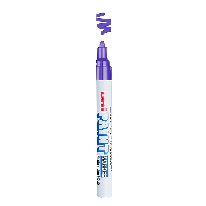 uni PAINT PX-20 Oil-Based Marker, Medium Tip, Violet (63606) | Staples