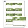 Avery Adhesive Name Tags, Pre-printed Green & Silver Hello Design~#|#~9A004550-D839-4C82-893F44B88FB0DC10_sc7