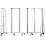National Public Seating Robo Series 5-Panel Folding Mobile Room Divider, 72"H x 118"W, Clear Acrylic (RDG6-5CA)~#|#~9A079B4A-E904-430F-ABF8984C84504910_sc7
