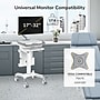 Mount-It! Powered Medical Cart Workstation with Power Kit, Monitor Arm, Scanner and Wipes Holders, White/Gray (MI-16065)~#|#~9A07FB72-BA5C-475C-BDD445895793C83B_sc7