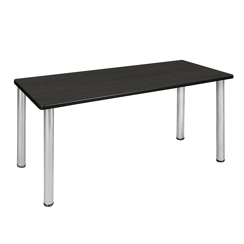 Regency Kee 60"W x 24"D Training Room Table, Laminate, Ash Grey/Chrome (MT6024AGBPCM) image 1