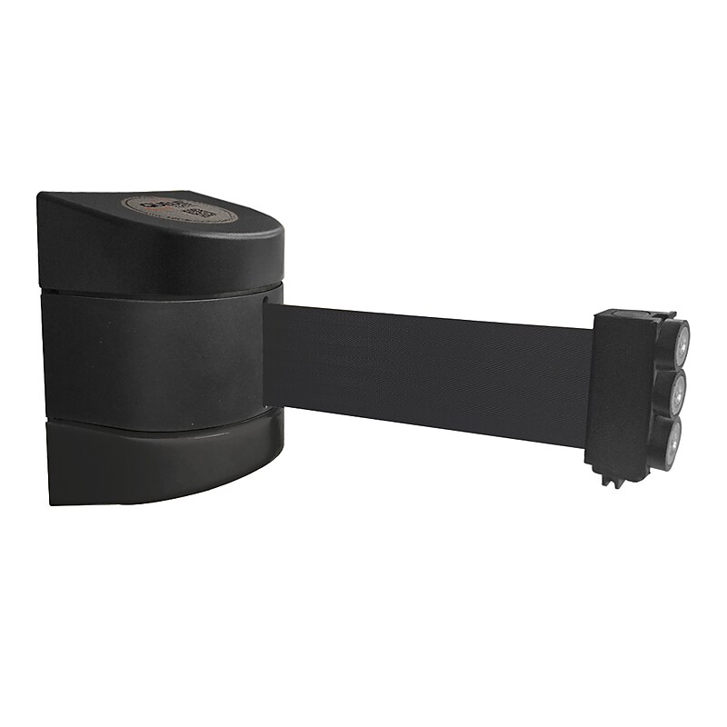 WallPro 450 Wall-Mountable 30' Retractable Belt Barrier, Black (WPM450B-BK30) image 1