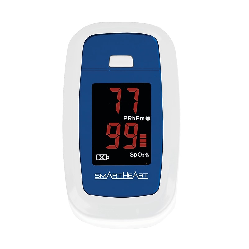 SmartHeart Fingertip Pulse Oximeter, Blue (11-50K) image 1