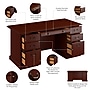 Bush Business Furniture 66"W Arlington Executive Desk with Drawers, Harvest Cherry (WC65566-03K)~#|#~9A1091F5-7F39-4FFE-A1C5BBC9FD1DD8B2_sc7