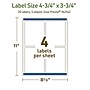 Avery Dissolvable Rectangle Multipurpose Labels, 4.75" x 3.75", Off-white, 20/Pack (94254)~#|#~9A135BA4-AB3D-4193-9BA79C644311D462_sc7