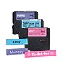 Brother P-touch Btag Label Tape, 1/2" x 13.1' (12mm x 4m), White/Purple, Black/Light Blue, White/Pink, 3/Pack~#|#~9A15961B-5EC5-4856-A2E0A9B068E227EC_sc7