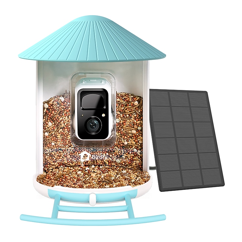 Birdfy Feeder 1 Smart Bird Feeder with Camera, Solar Panel and AI by Subscription, Blue (EPPAMBNI8102110) image 1