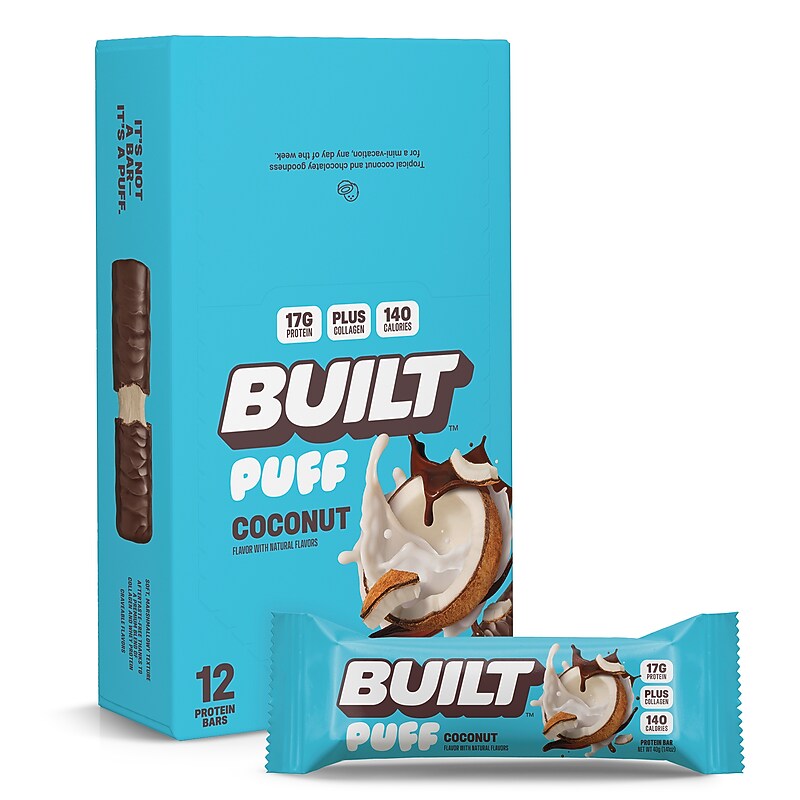 Built Puff Coconut Protein Bar, 1.41 oz., 12 Bars/Box (BUI30209) image 1