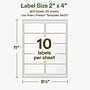 Avery Hemp Rectangle Laser/Inkjet Multipurpose Labels, 2" x 4", Off-White (800/Box)~#|#~9A17BAE0-A3E6-45AE-A96A05453BA065BD_sc7