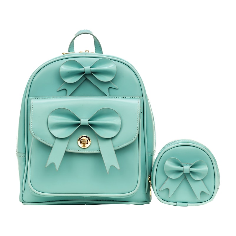 McKleinUSA ACADIA Mini Bow Backpack with Coin Purse, Aqua Blue (99718) image 1