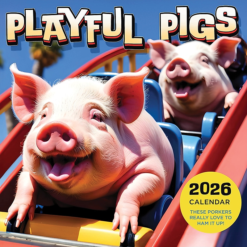 2026 TF Publishing Playful Pigs 12" x 12" Monthly Wall Calendar (26-1023) image 1