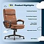 Serta Comfort Ergo Ergonomic Bonded Leather Swivel Executive Chair, Cognac (CCHR10016A)~#|#~9A1EC84E-5A41-41FF-8DB60235B2D2B7B8_sc7