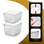 Azar Displays Diamond Pattern Storage Bins, 5.5" x 6.75", Clear, 2/Pack (556912-2PK)~#|#~9A221624-6D37-49F0-993618A2D194BDCB_sc7