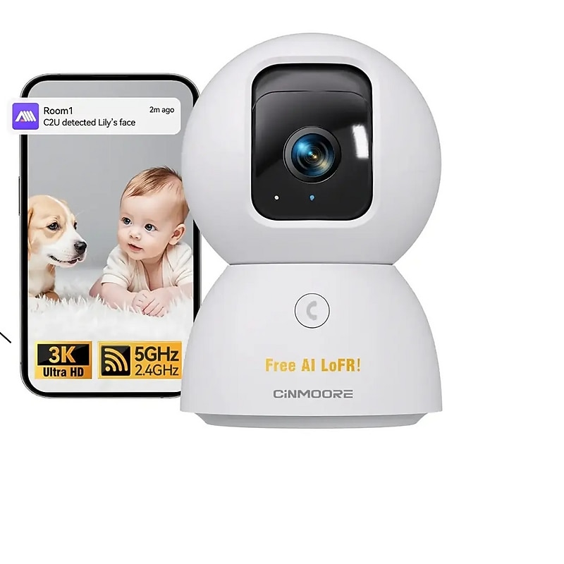 CiNMOORE C2U Wired Security Camera, White (C2U) image 1
