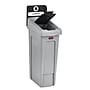 Rubbermaid Slim Jim Single-Stream Recycling Station, 23 Gallon, Gray/Black (2185053)~#|#~9A264A22-7E36-46D6-84B90240E7702C50_sc7