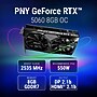 PNY NVIDIA GeForce RTX 5060 OC Dual Fan PCIe 5.0 8GB GDDR7 Gaming Graphics Card, 2280 MHz Core, Black (VCG50608DFXPB1-O)~#|#~15CEF91E-A844-4B3C-80D0D8B58489BFE2_sc7