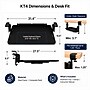 Uncaged Ergonomics KT4 Clamp-On Adjustable Under-Desk Keyboard Tray, Black ~#|#~9A2D5E3B-63D9-4B97-9A0986D6DC89A29B_sc7