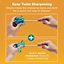 Bostitch Twist-n-Sharp Kids Manual Pencil Sharpeners, Pink/Blue/Orange, 3/Box (PS1-ADJ-3PK)~#|#~9A2E153F-56BD-40D3-AF4B7A15A589FE93_sc7