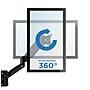 Mount-It! Dual Arm Monitor Wall Mount for 17" to 27" Screens, Holds 14.3lbs., Black (MI-766)~#|#~9A307FCF-9019-4170-AF4E0A74C098BE93_sc7