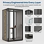 Uncaged Ergonomics Modular Acoustic Office Pod with Ventilation, Lighting and Power, Working, Black (POD-W-black)~#|#~9A4508B0-5DC8-4C1C-A86812ECAB71197A_sc7