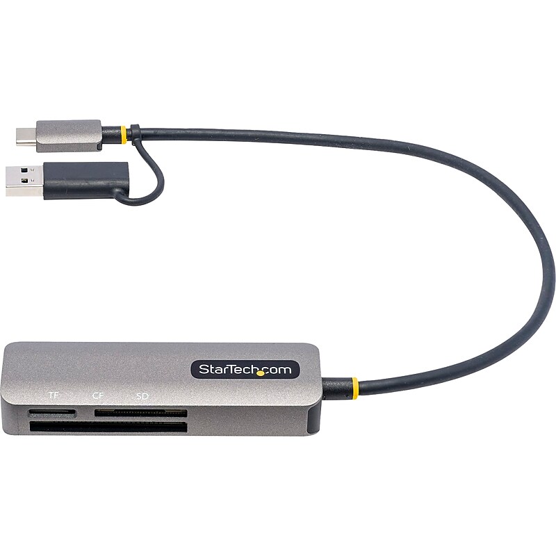 StarTech USB 3.2 microSD/SD/Compact Flash Card Reader/Writer Adapter, 3-Slot  (FCREADMICRO3V2) image 1