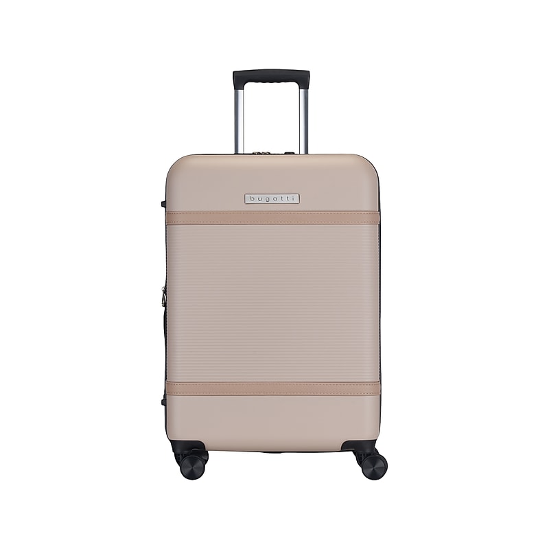 Bugatti 25.5" Hardside Suitcase, 4-Wheeled Spinner, TSA Checkpoint Friendly, Beige (HLG5124-COOKIE) image 1