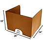 Classroom Products Foldable Cardboard Freestanding Privacy Shield, 19"H x 26"W, Kraft, 10/Box (1910 KR)~#|#~9A4C318C-D34B-43C2-A65F7601F79760A1_sc7