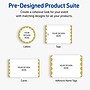 Avery Pre-Printed Gold Edge Dots Design Matte Blank Card, White, 20/Pack (S00-DK4)~#|#~9A4E616C-52A8-4C7E-AC462362F498671A_sc7