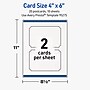 Avery Rectangle Scalloped Edge Matte Blank Card, White, 20/Pack (19479399805)~#|#~9A4E7F03-256E-4A69-B2DF5154232B2C1C_sc7