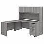 Bush Business Furniture Studio C 72"W L Shaped Desk with Hutch, Mobile File Cabinet and Return, Platinum Gray (STC006PGSU)~#|#~9A527DB4-176C-4DE5-AFFE7E4A24F4C7A5_sc7
